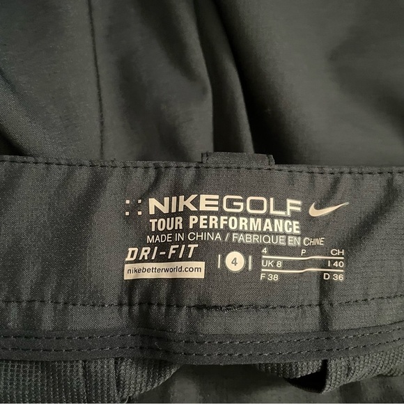 Nike Golf Tour Performance Drifit Black Pants Size 4 - Picture 3 of 4